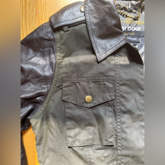 Barbour Leather & Canvas Jacket - Picture 3 of 9